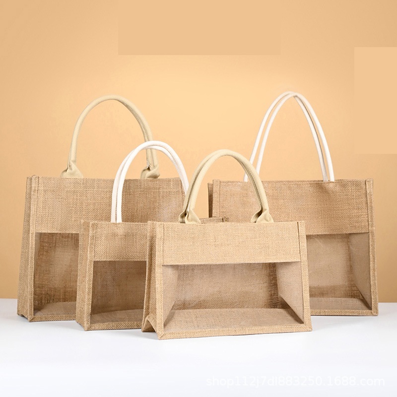 Women Bags Jute - Large Capacity Tote Bag Women's Vintage