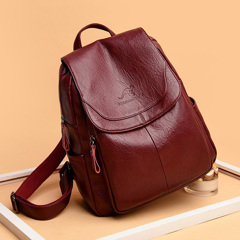 Mini Backpack Women - 9 Color Women Soft Leather Backpacks