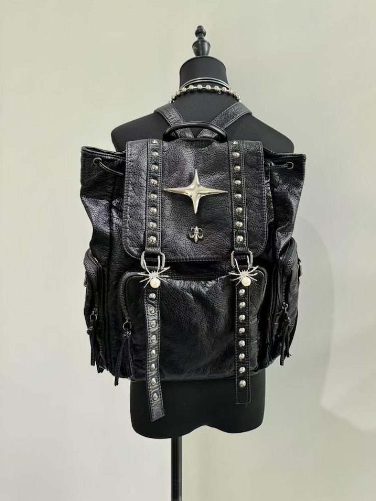 Women'S Xl Bags - Gothic Punk PU Leather Shoulder Bag