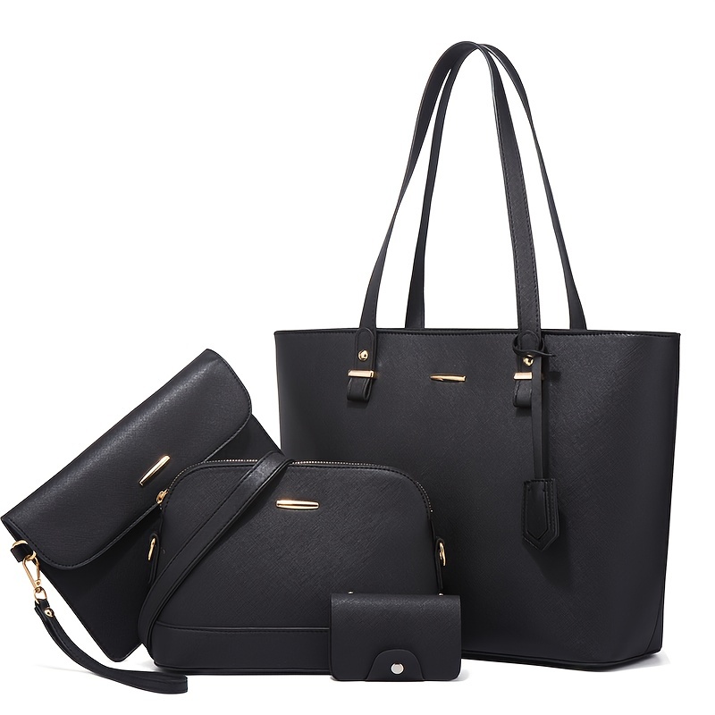 Women Bags Dkny - 4pcs Fashion Women's Bag Sets Solid