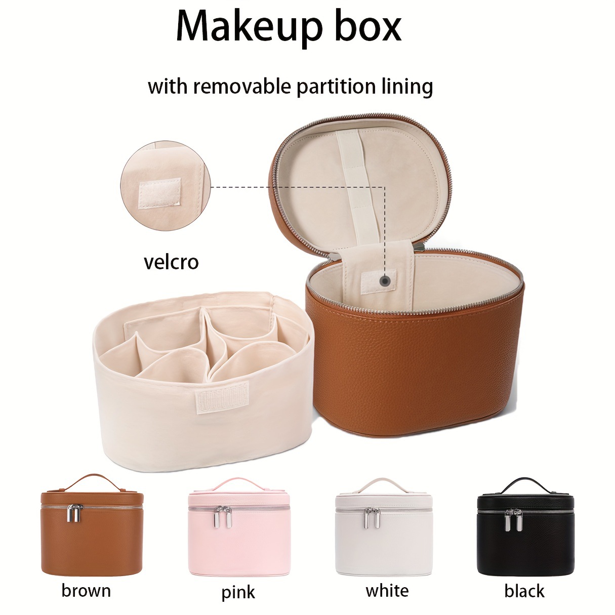 Women'S Xl Bags - Large Capacity PU Leather Makeup Bag