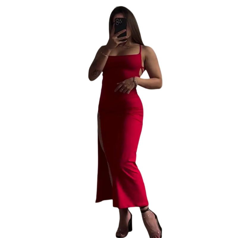 2025 Sexy Suspender Slit Dress - огляд і ціна Women Bags Winners