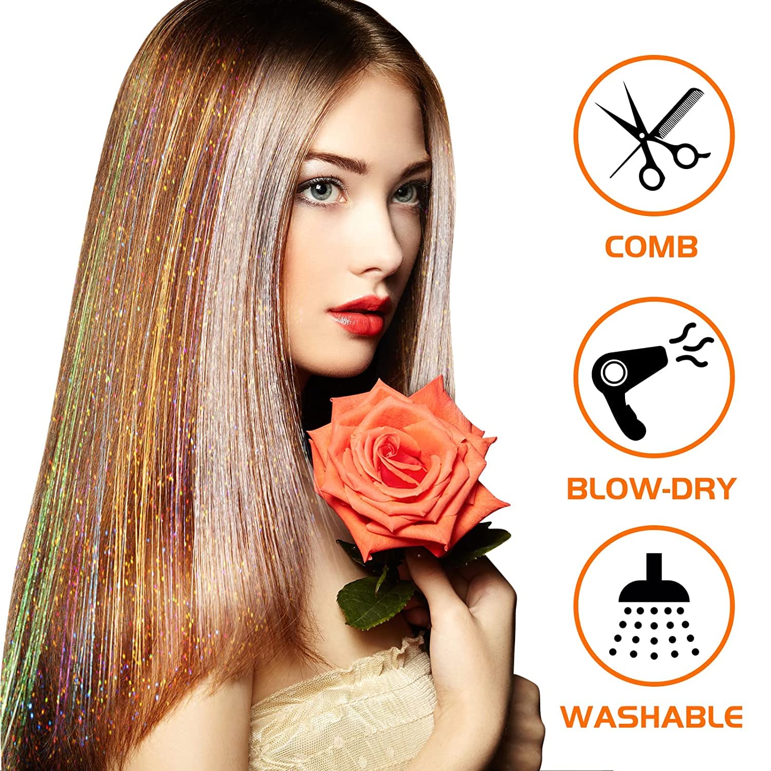 24 Inch Tinsel Hair Extensions - огляд і ціна Women Bags Pack