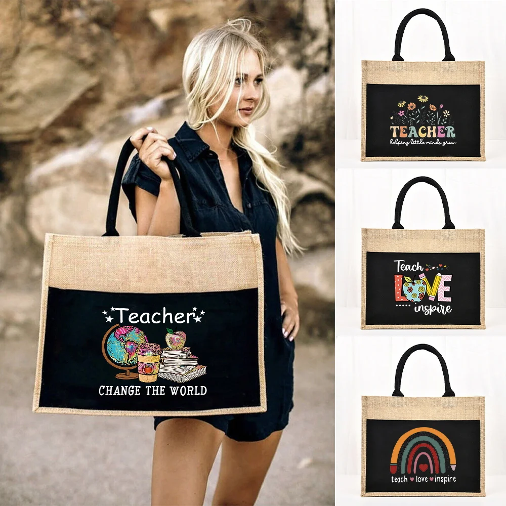Tote Bag Reusable Jute Shoppin - огляд і ціна Women Bags Jute