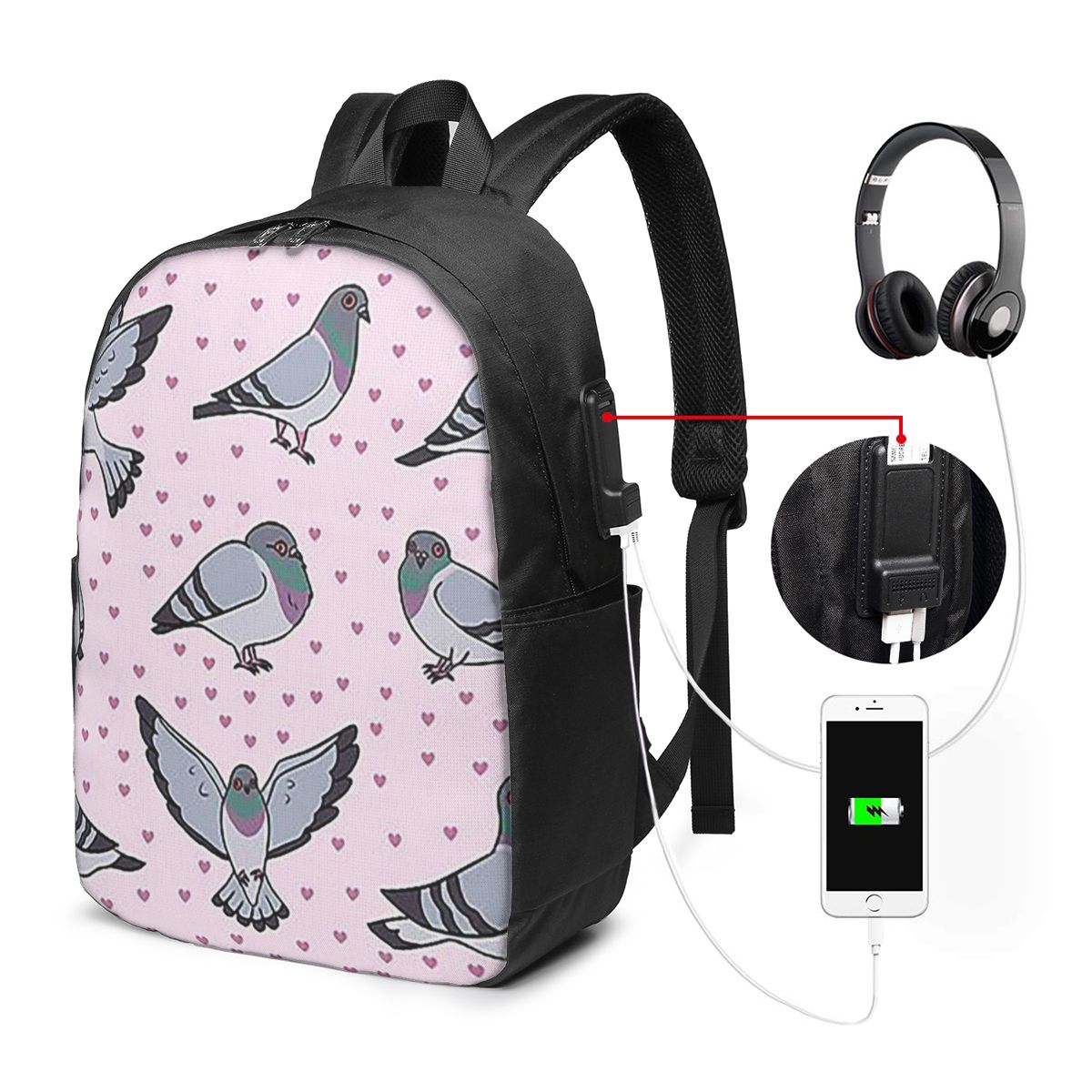 Cute Cartoon Pigeons Pack Back - огляд і ціна Women Bags Pack