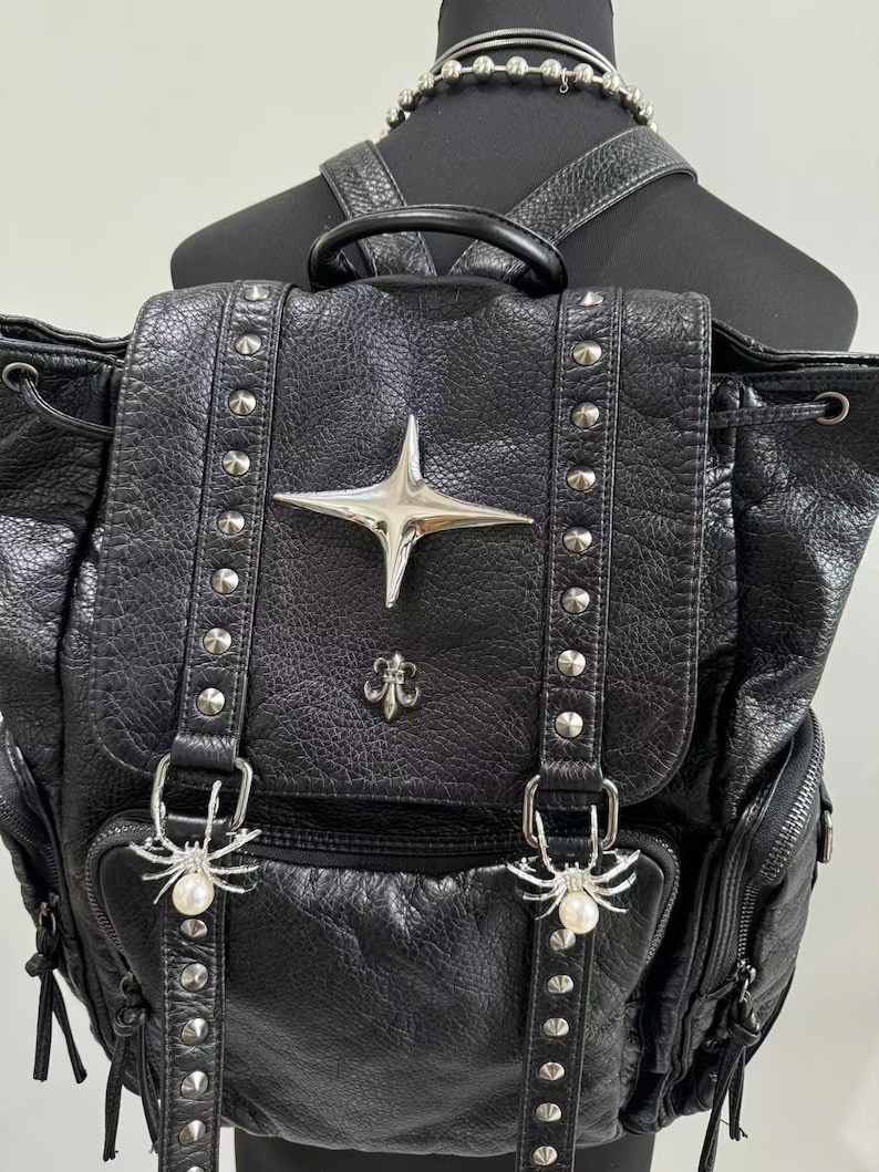 Gothic Punk PU Leather Shoulde - огляд і ціна Women'S Xl Bags