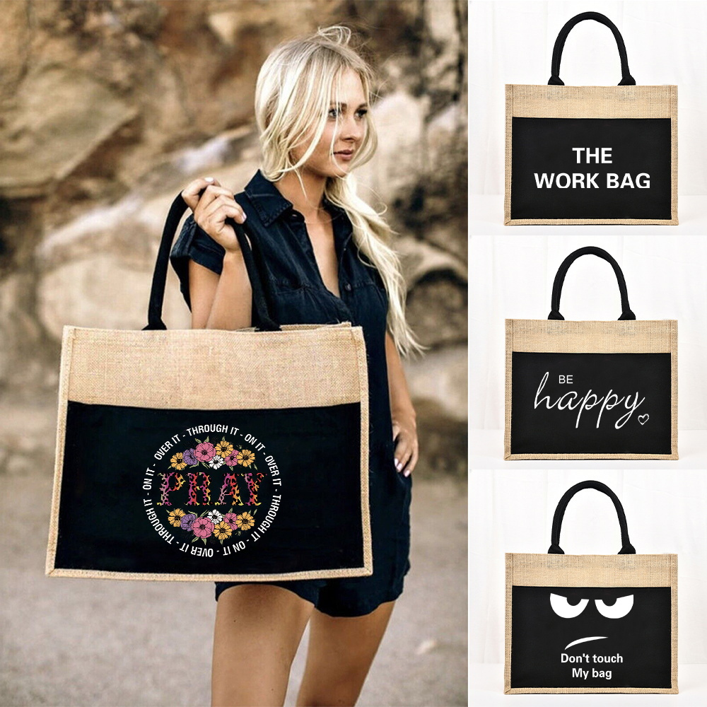 Tote Bag Reusable Jute Shoppin - огляд і ціна Women Bags Jute