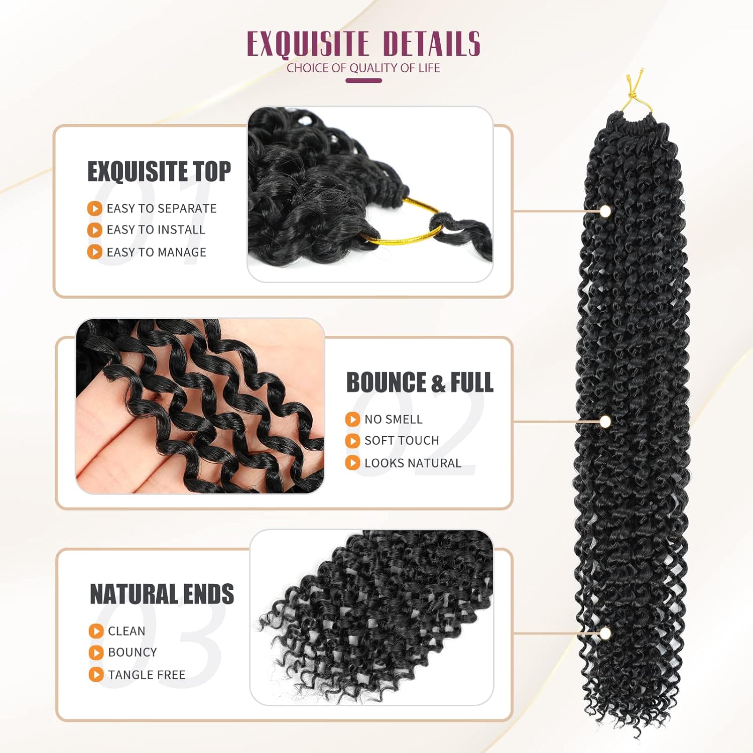 Passion Twist Crochet Hair 22I - огляд і ціна Women Bags Pack