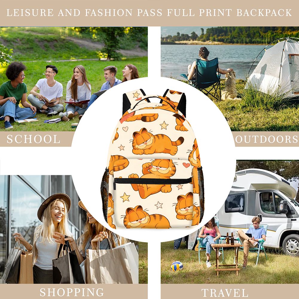 Funny Lazy Garfield Backpack S - огляд і ціна Mesh Net Bag