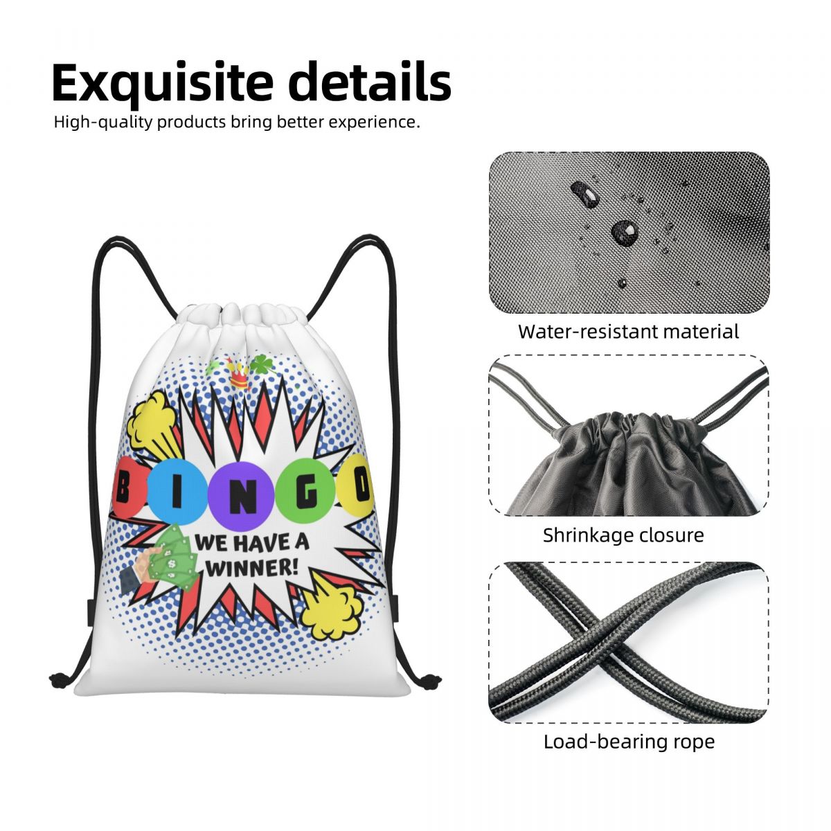 Bingo We Have A Winner Drawstr - огляд і ціна Women Bags Winners